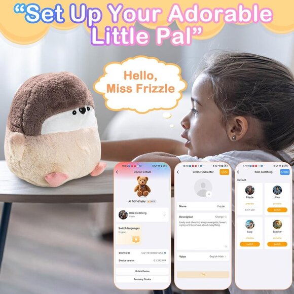 AI Smart Stuffed Animal with ChatGPT - Real-Time Voice Interactive Plush Toy NEW - Picture 2 of 9